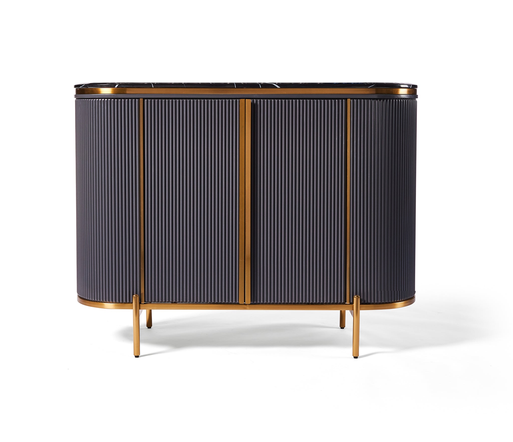 Dalia Ribbed Furniture Range - Midnight & Gold