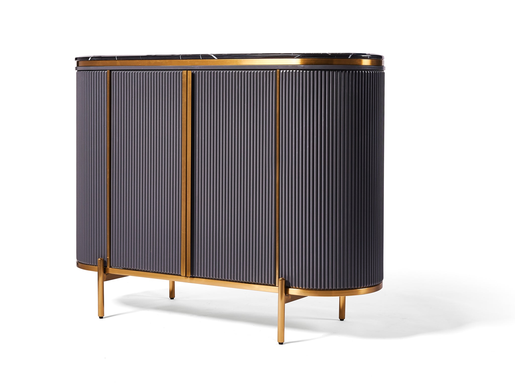 Dalia Ribbed Furniture Range - Midnight & Gold