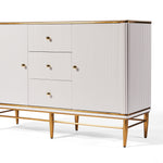 Edena Ribbed Furniture Range - White & Gold