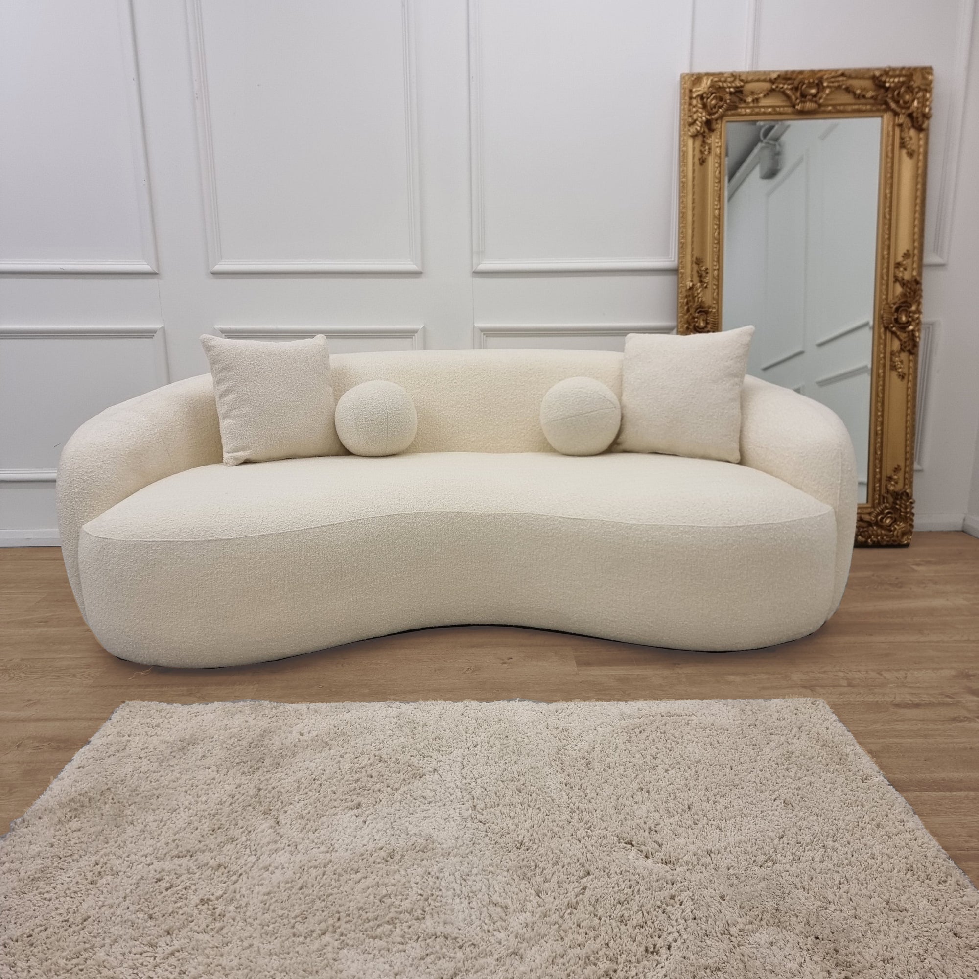 The Wave Boucle Sofa - Ivory