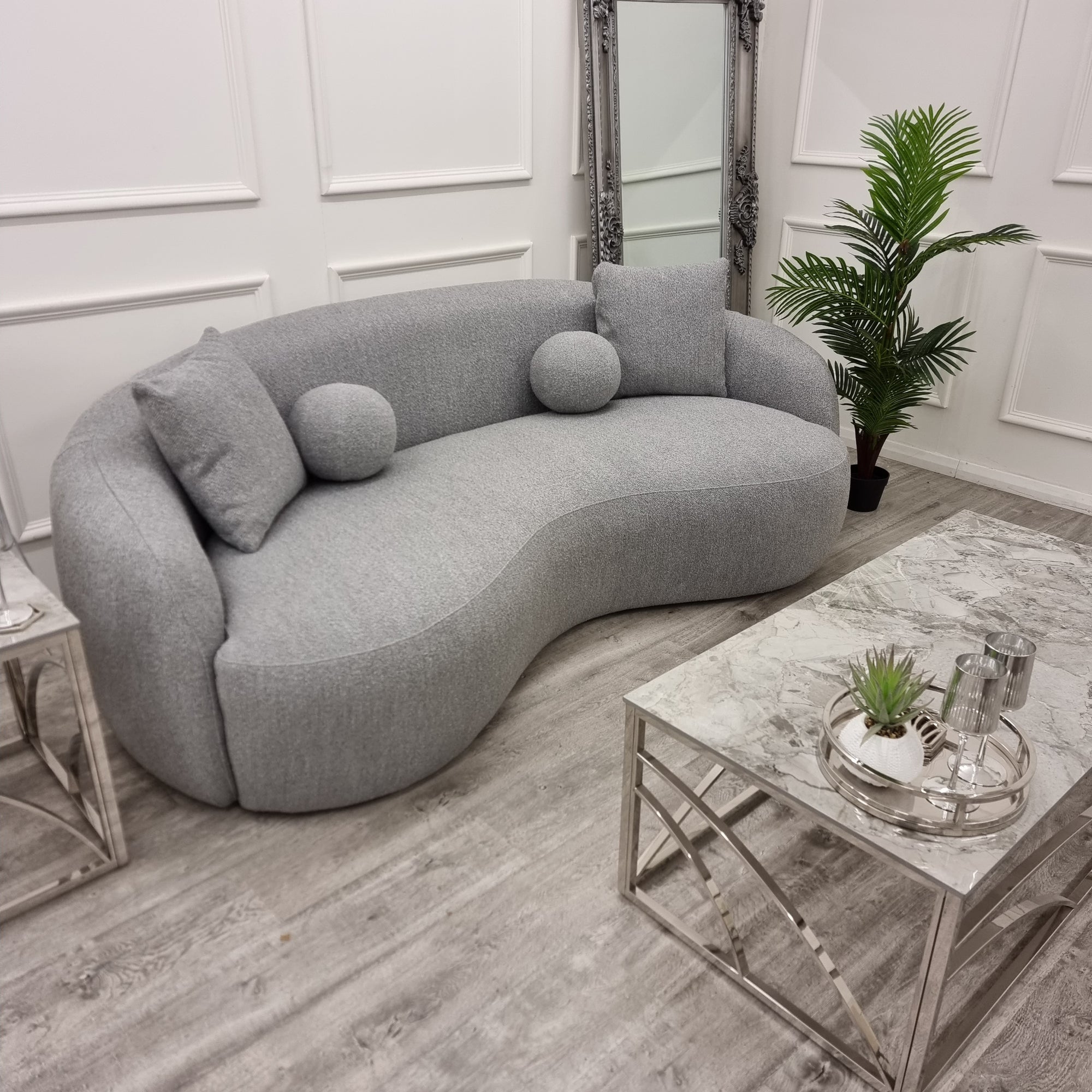 The Wave Boucle Sofa - Grey