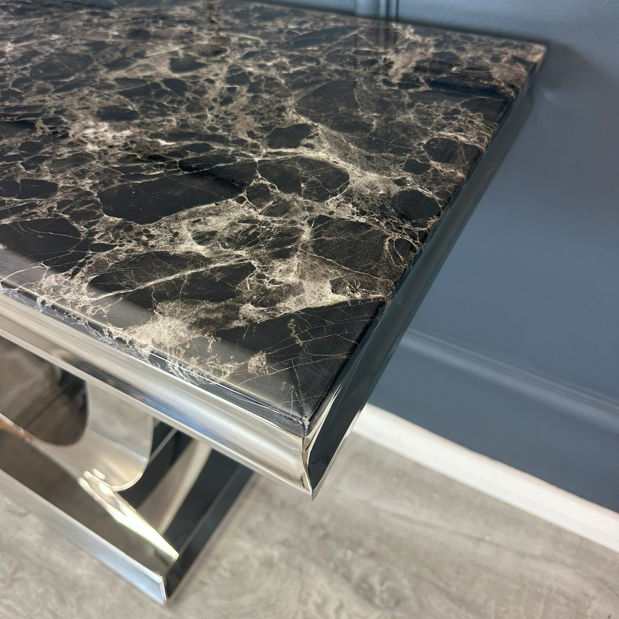 5 x Arial Console Tables in Black Marble