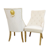 Bentley Gold Dining Chair - Cream Velvet (* S.T.)