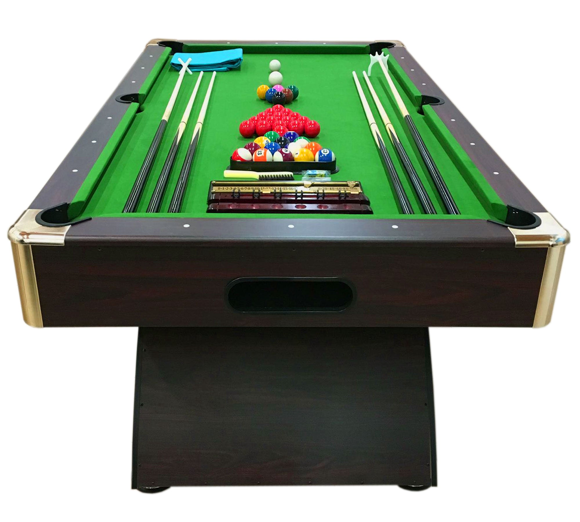 8 FT Modern Pool Table Green Billiards – Leonida Full Optional