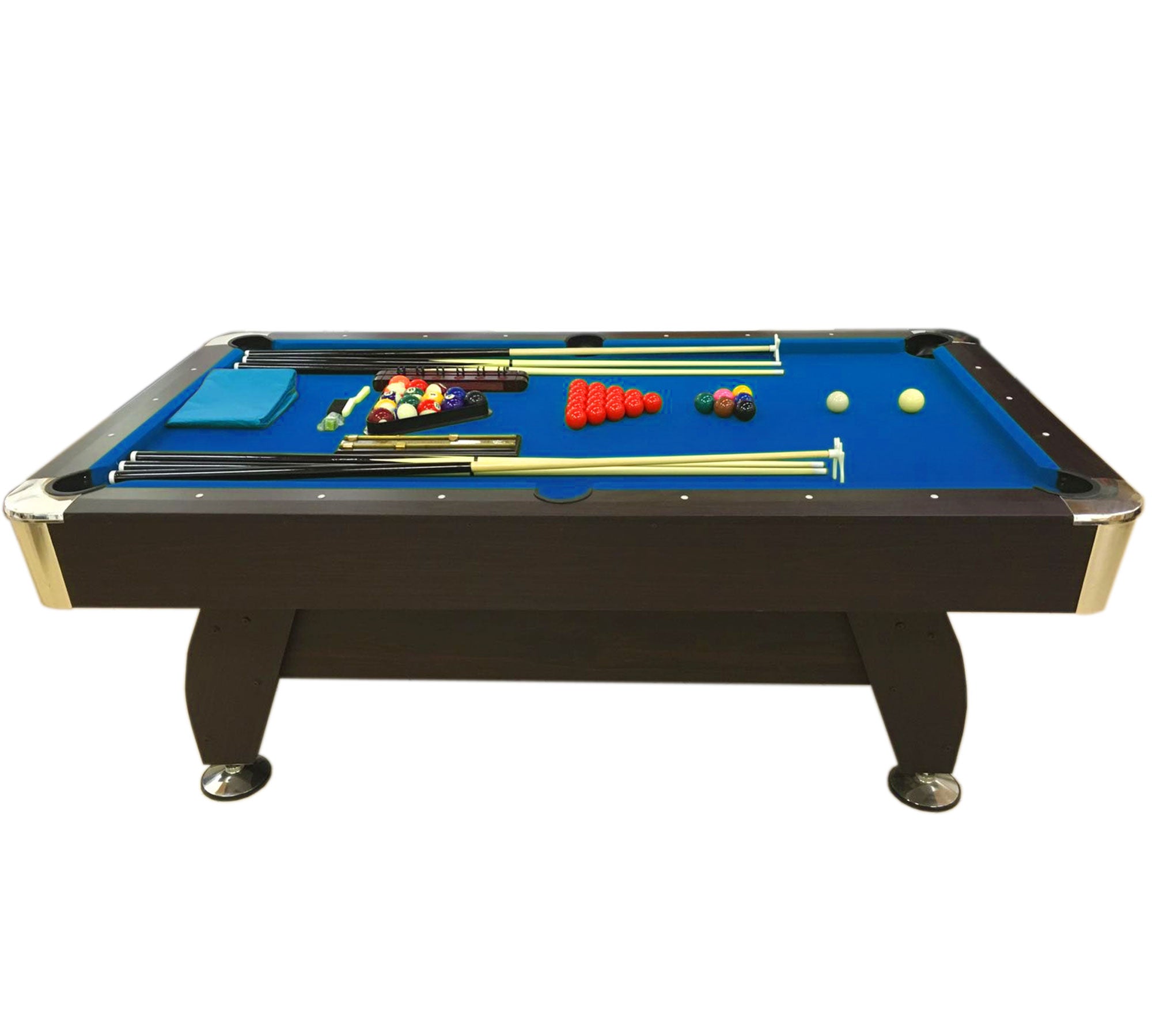 8 FT Pool Table Billiards Full Optional – Vintage Blue