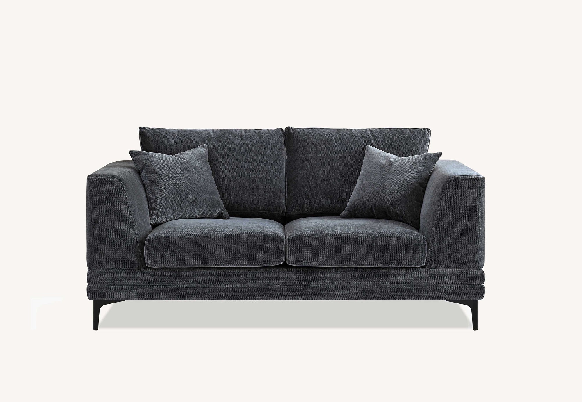 Aluxo Lenox Sofa Range in Steel Velvet