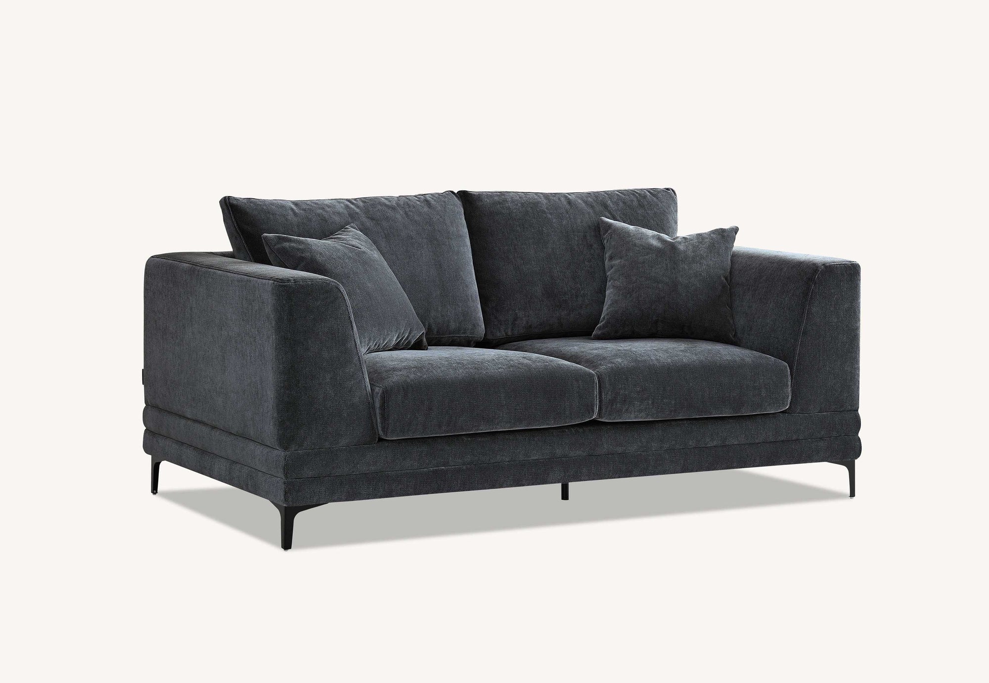 Aluxo Lenox Sofa Range in Steel Velvet