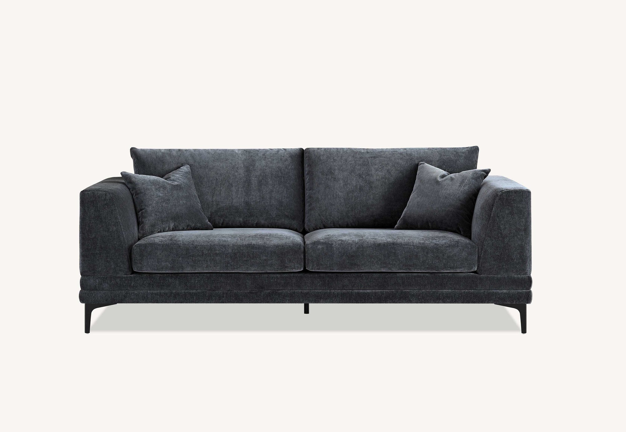 Aluxo Lenox Sofa Range in Steel Velvet