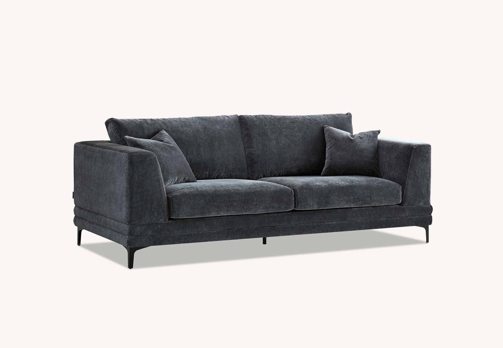 Aluxo Lenox Sofa Range in Steel Velvet