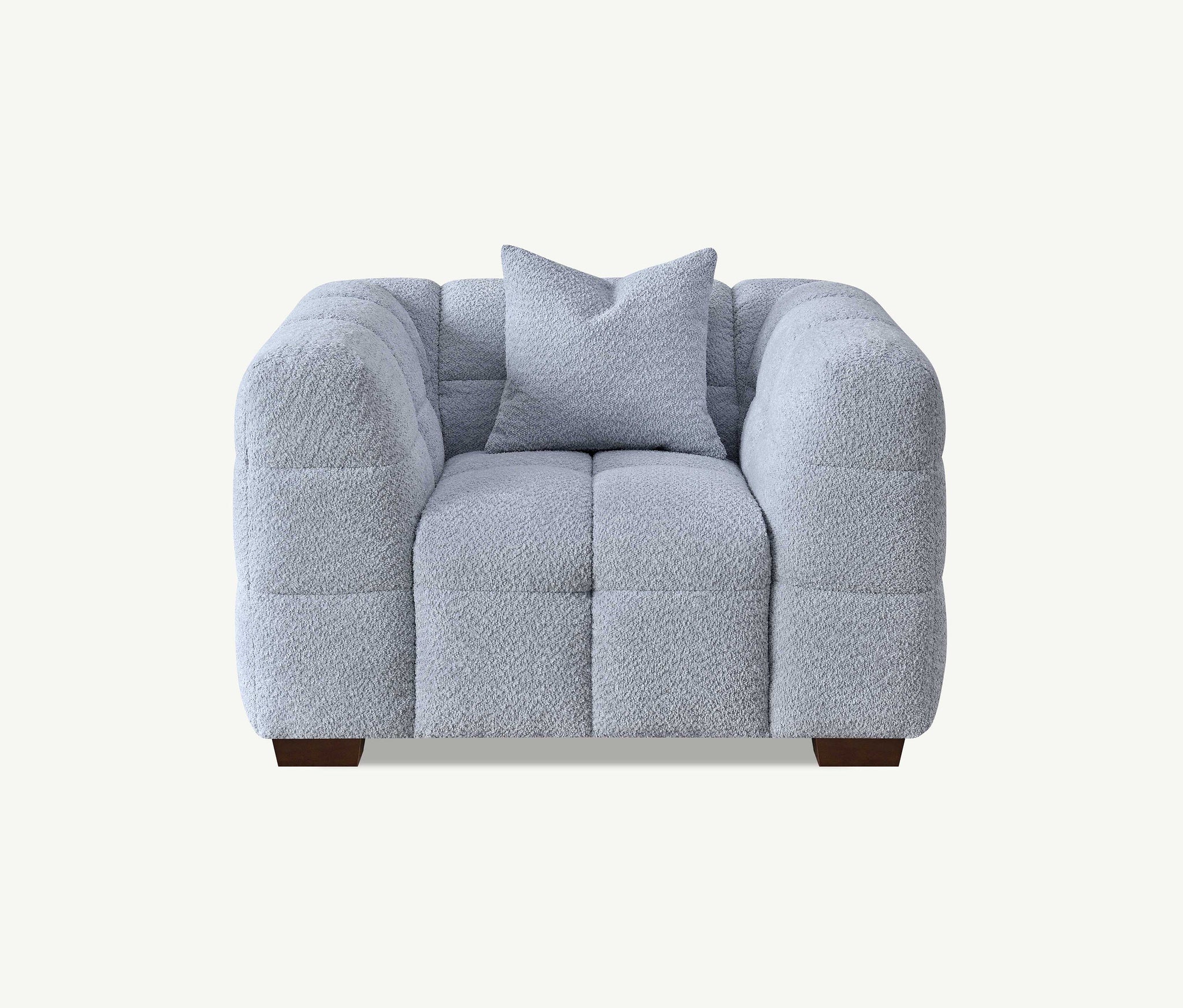 Aluxo Tribeca Sofa Range in Pearl Boucle Fabric