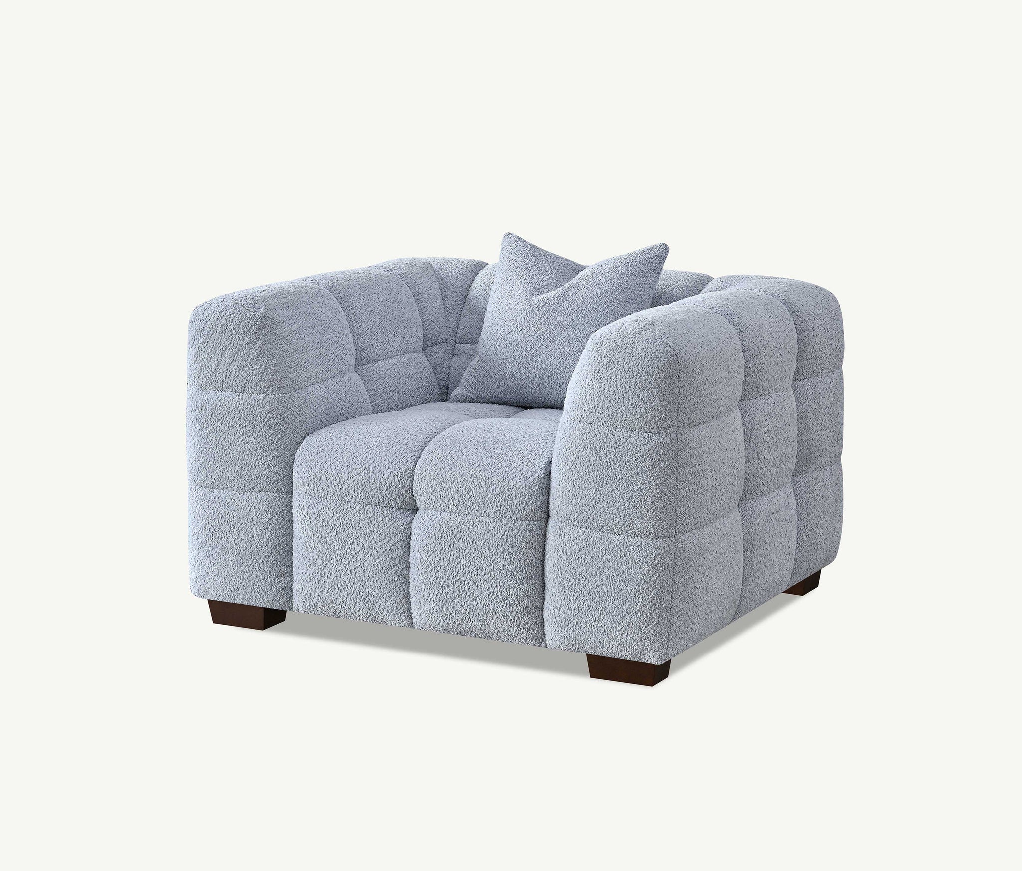 Aluxo Tribeca Sofa Range in Pearl Boucle Fabric