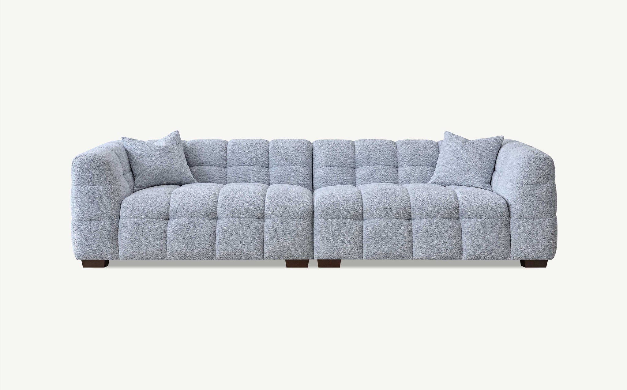 Aluxo Tribeca Sofa Range in Pearl Boucle Fabric