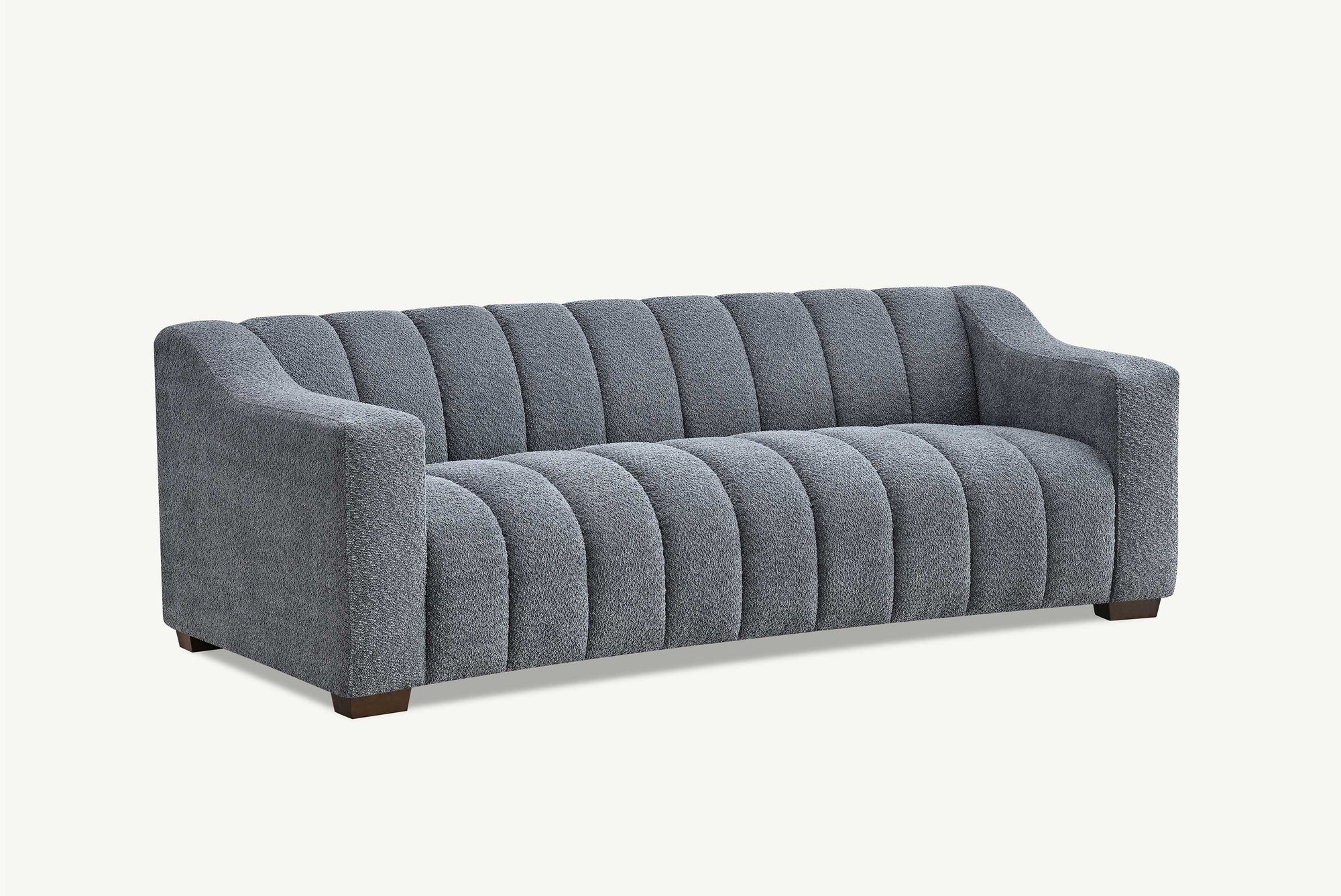 Aluxo Astoria 3 Seater Sofa in Iron Boucle Fabric