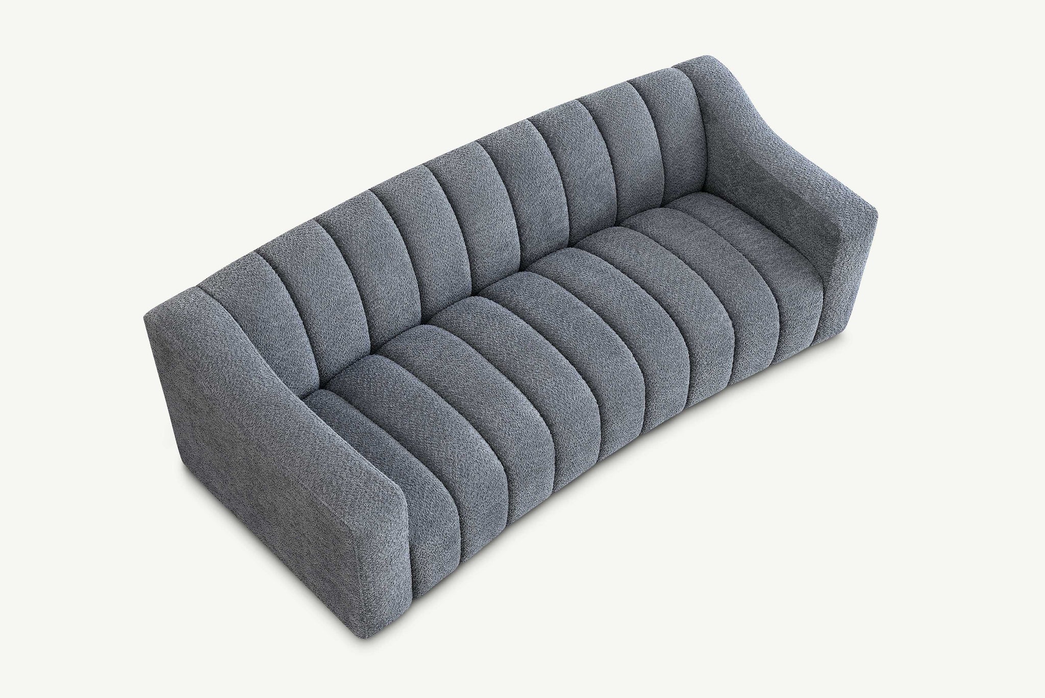 Aluxo Astoria 3 Seater Sofa in Iron Boucle Fabric