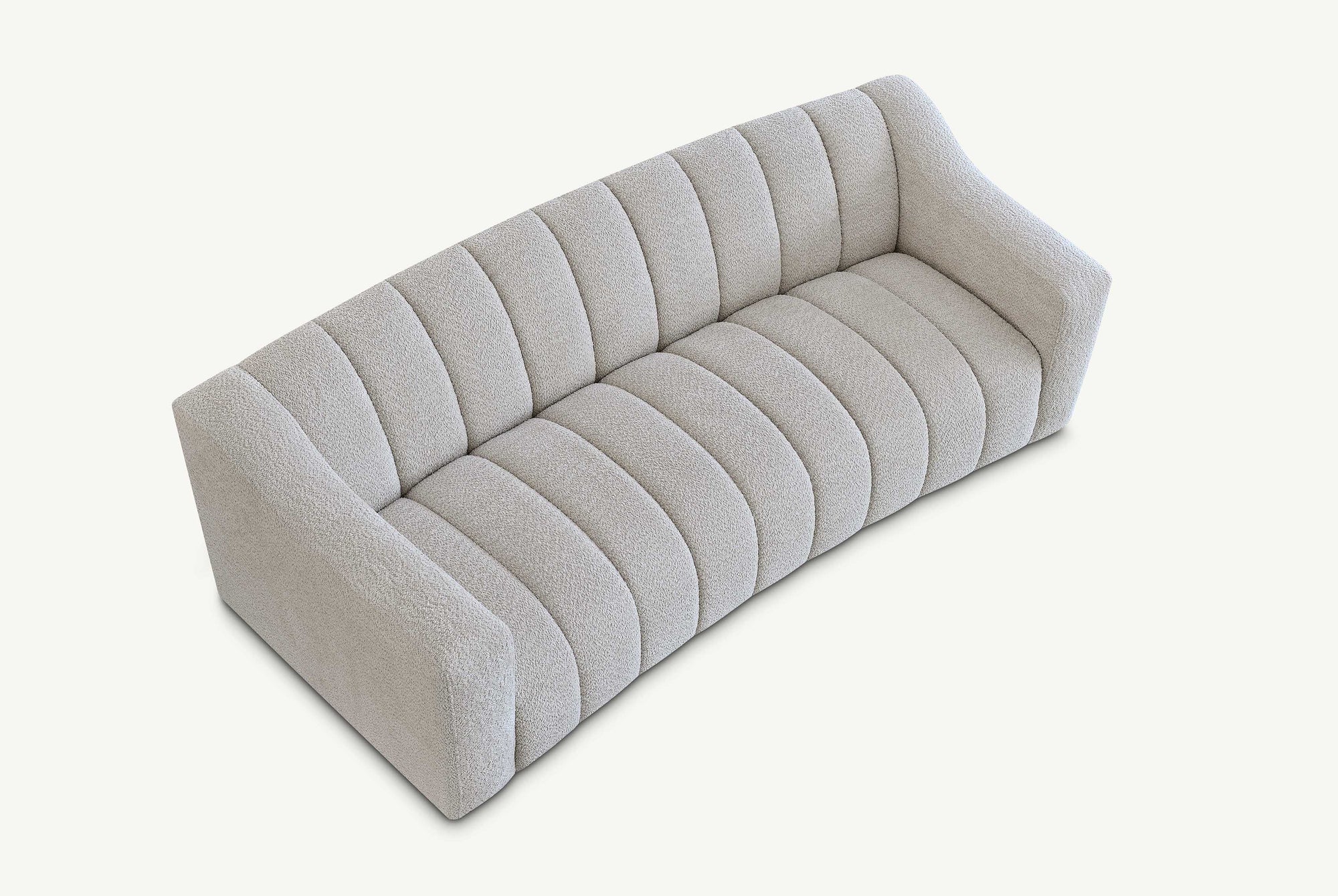 Aluxo Astoria 3 Seater Sofa in Oatmeal Boucle Fabric