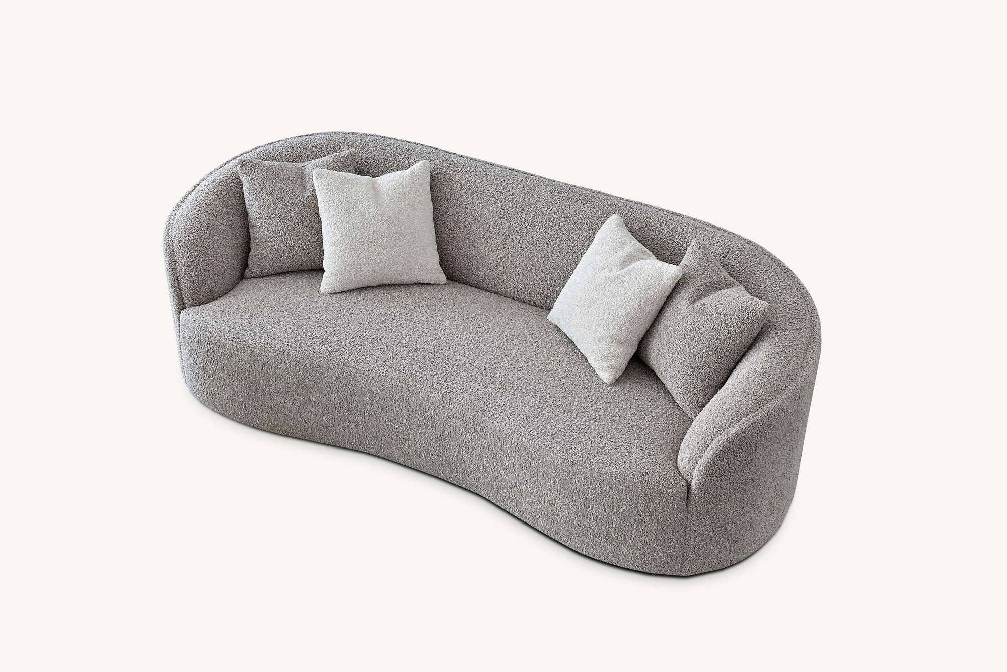 Aluxo Nolita Boucle Teddy Sofa and Accent Chair