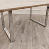 Freya 1.8 Dining Table Solid Light Pine wood with Chrome Metal Legs