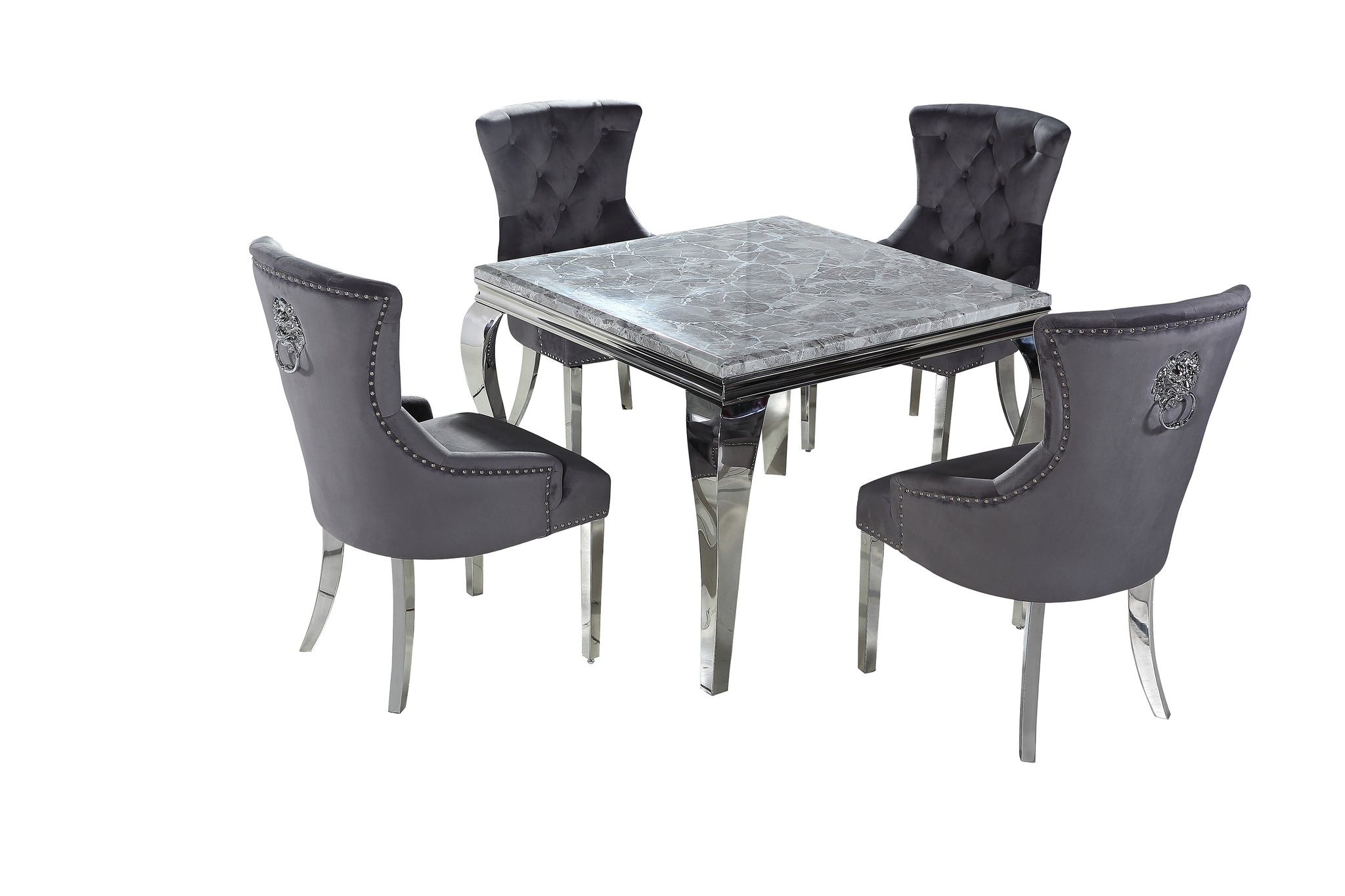 Louis Chrome Dining Table