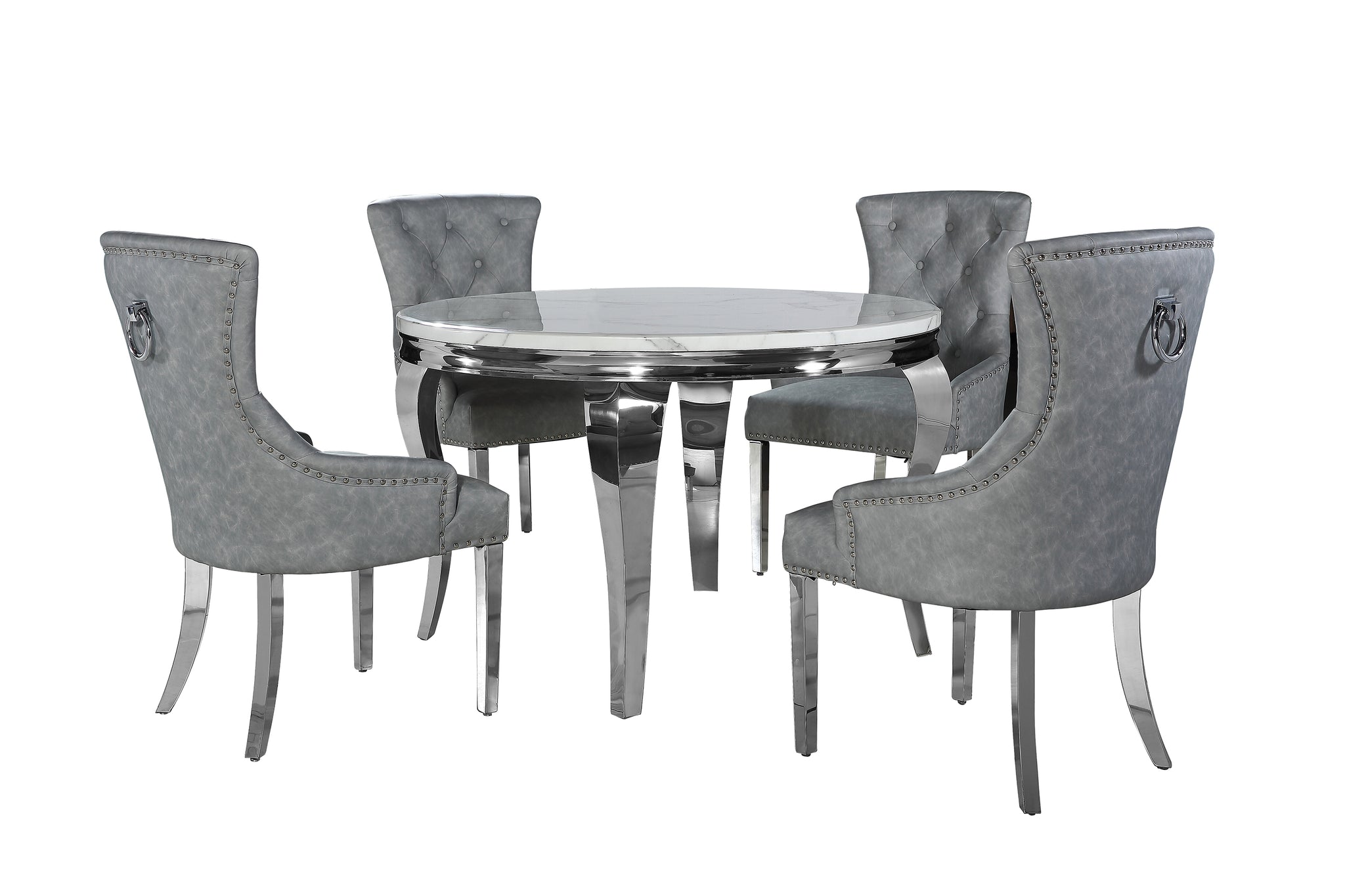 Louis Chrome Dining Table