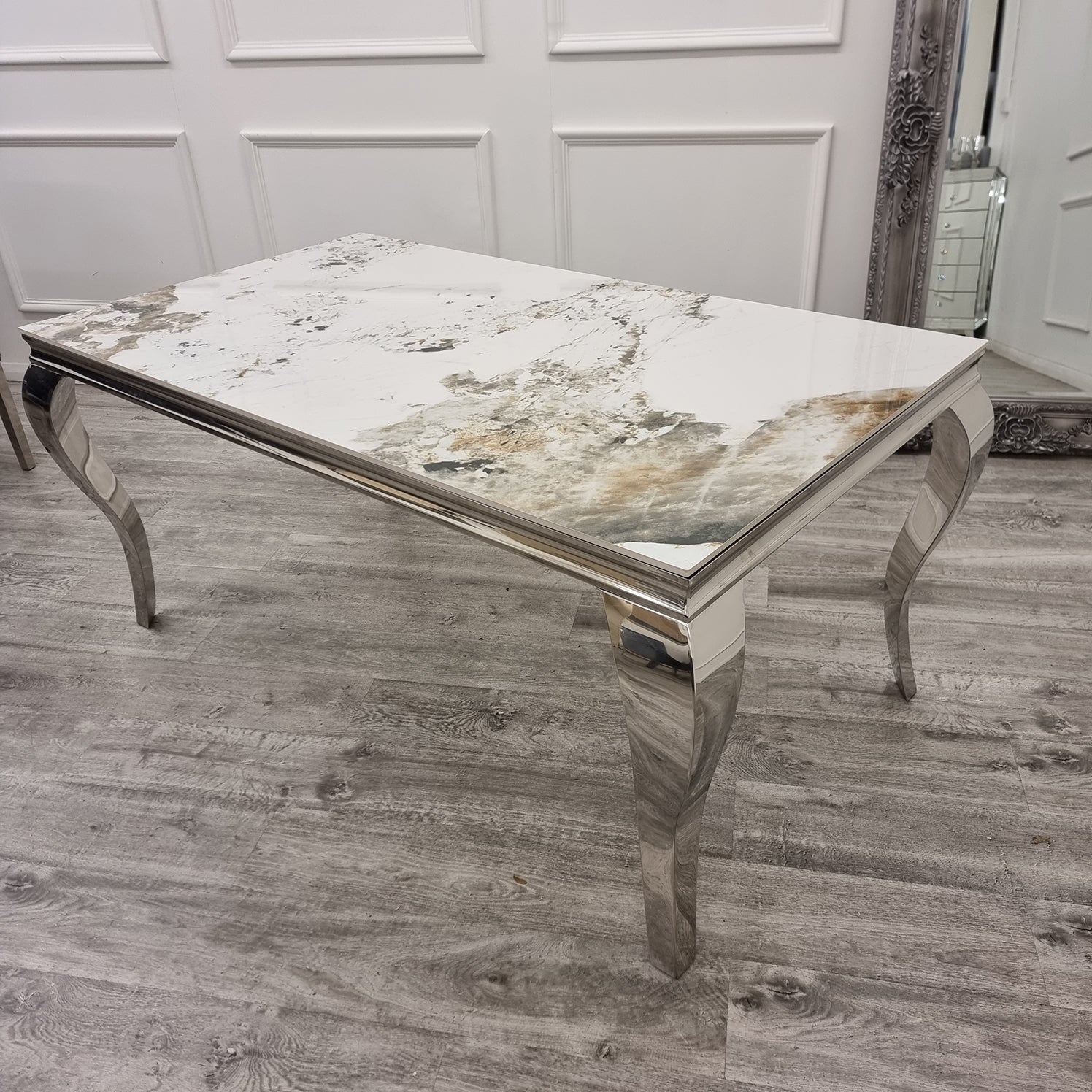 Louis Chrome Dining Table