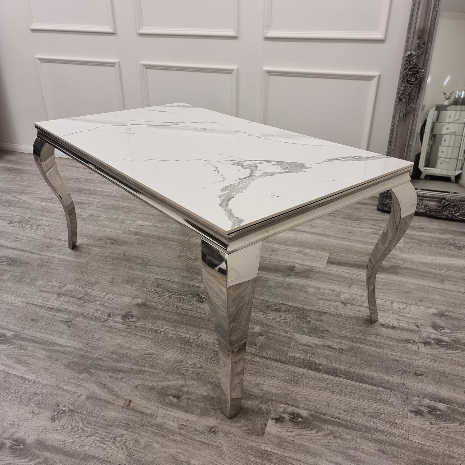 Louis Chrome Dining Table