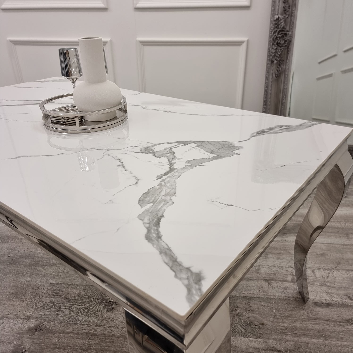 Louis Chrome Dining Table