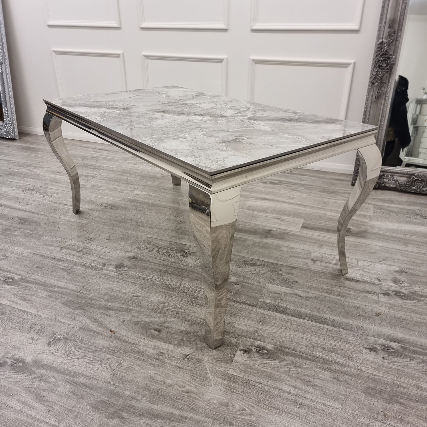 Louis Chrome Dining Table