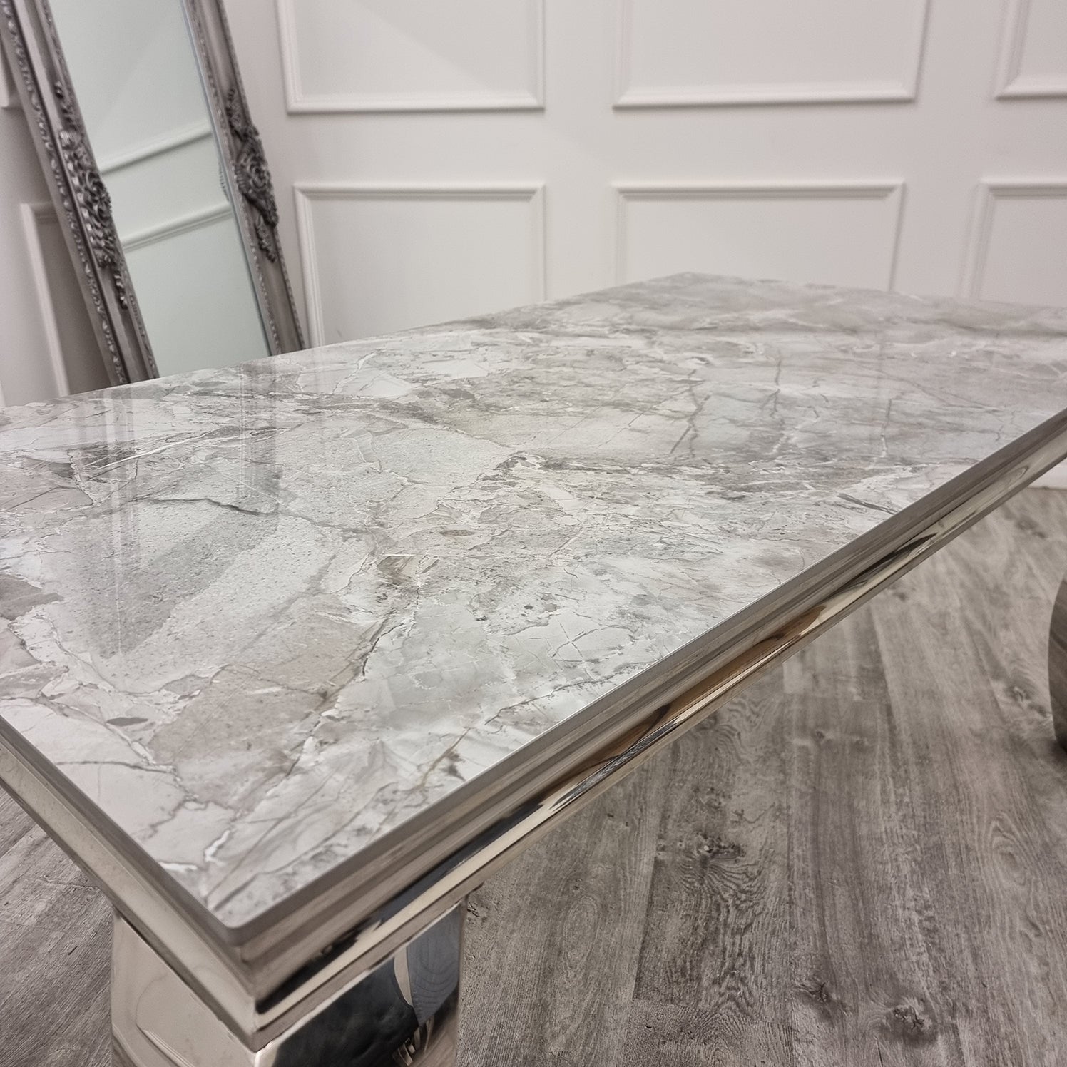 Louis Chrome Dining Table