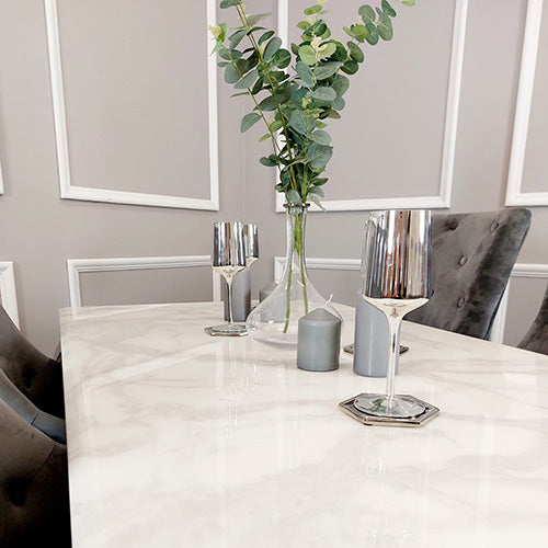 Louis Chrome Dining Table