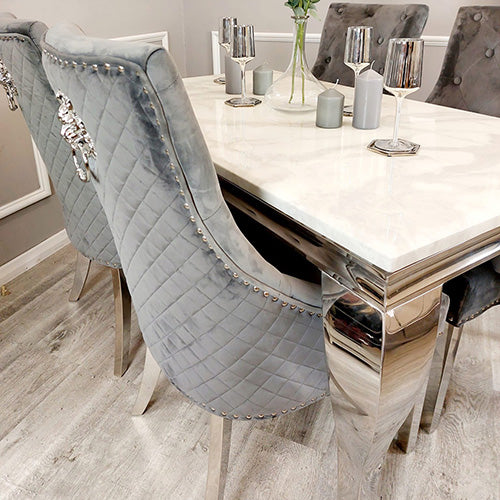 Louis Chrome Dining Table