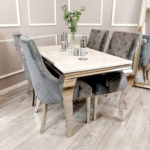 Louis Chrome Dining Table