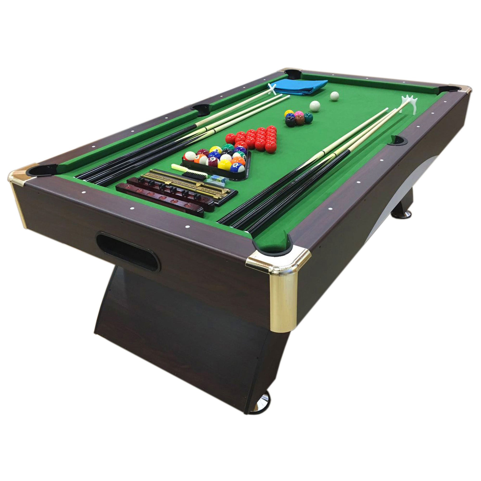 8 FT Modern Pool Table Green Billiards – Leonida Full Optional