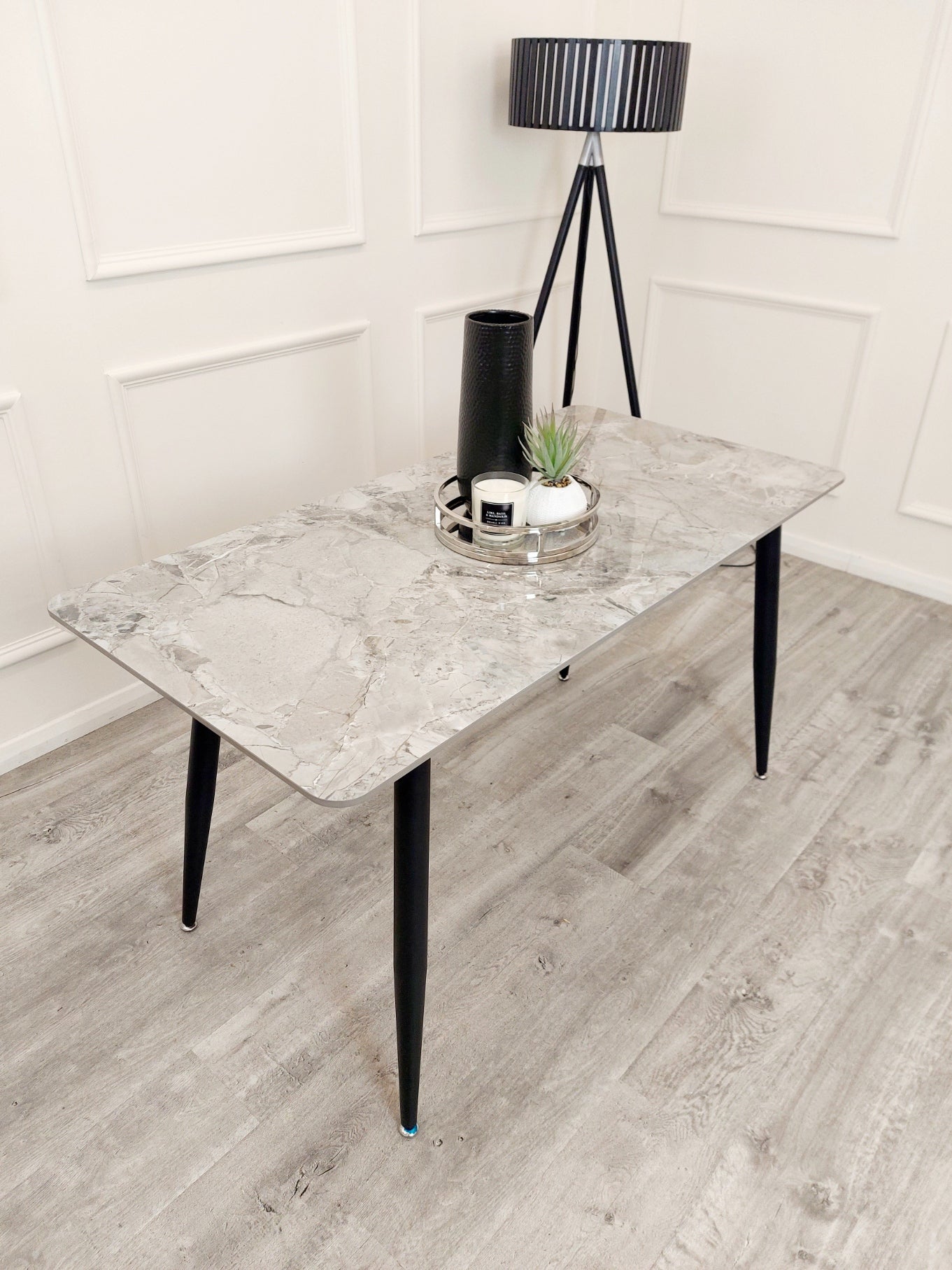 Titus 1.4 Black Dining Table with Sintered Stone Top