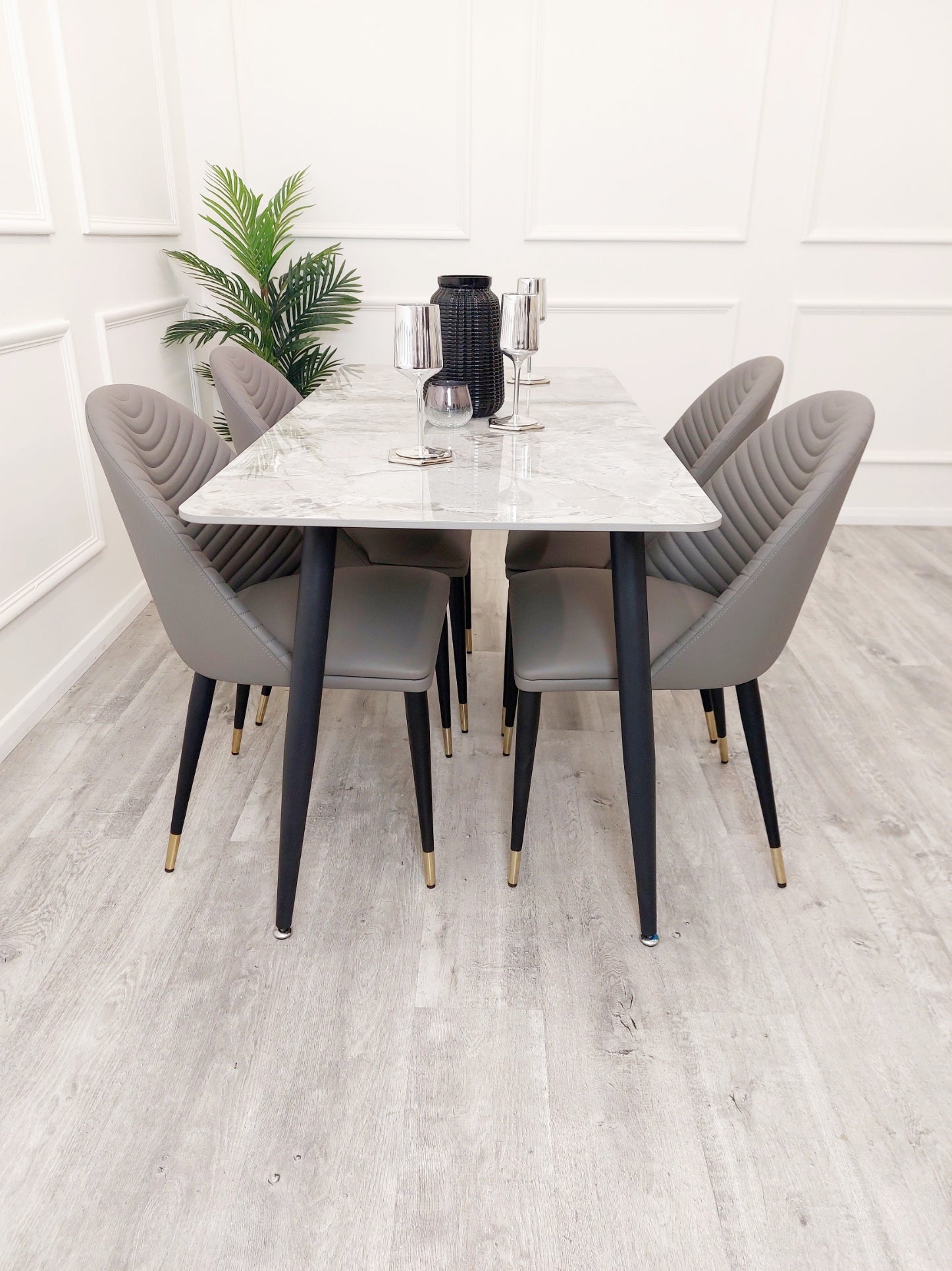 Titus 1.4 Black Dining Table with Sintered Stone Top