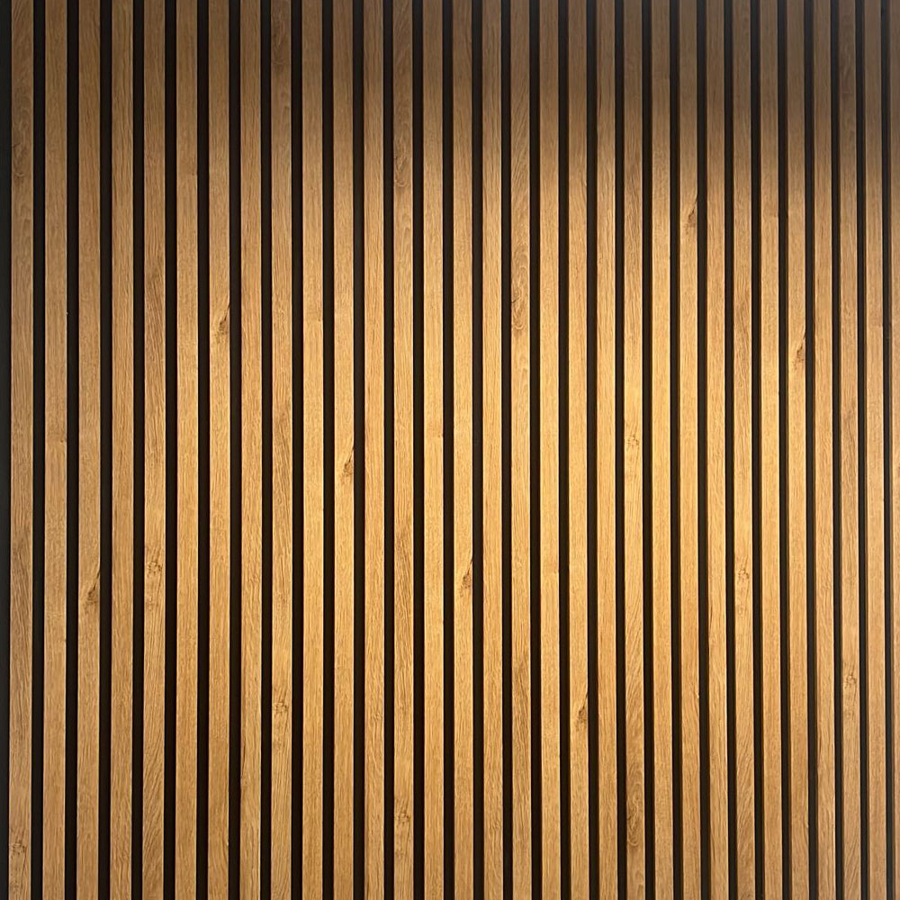 Wood Veneer Acoustic Slatted Wall Panels