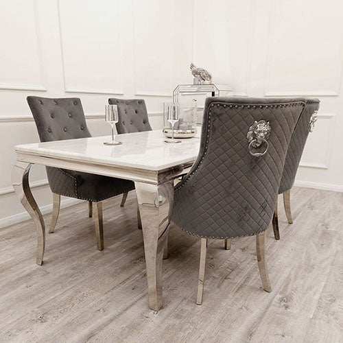 Louis Chrome Dining Table