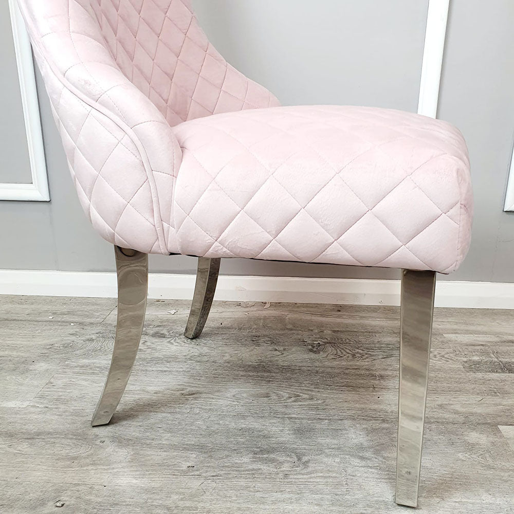 4 x Kate Dining Chair (Pink or Light Grey)