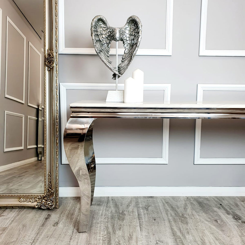 Louis Chrome Console Table